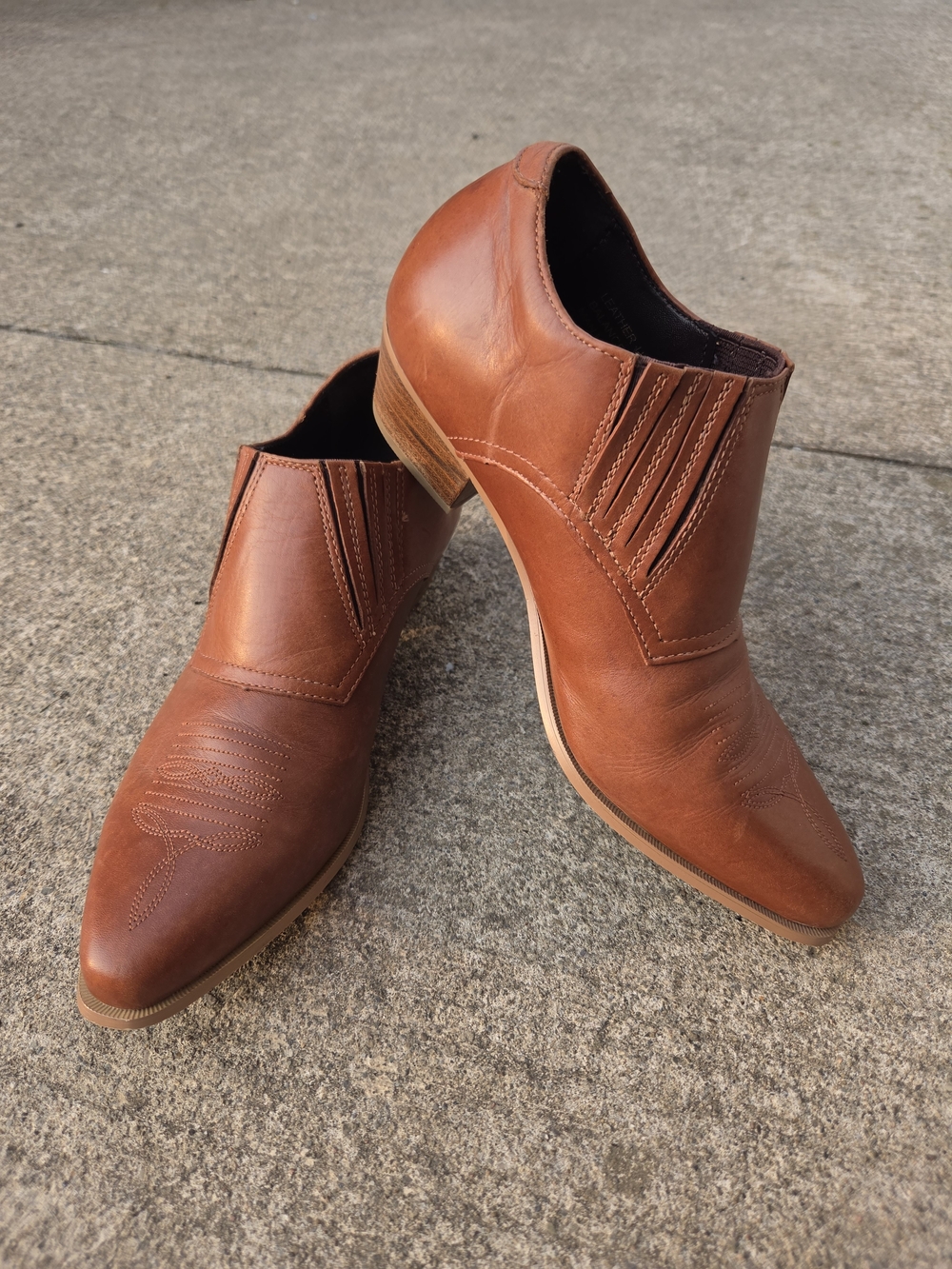 Durango Leather Slip-On Western Dress Shoes 7.5